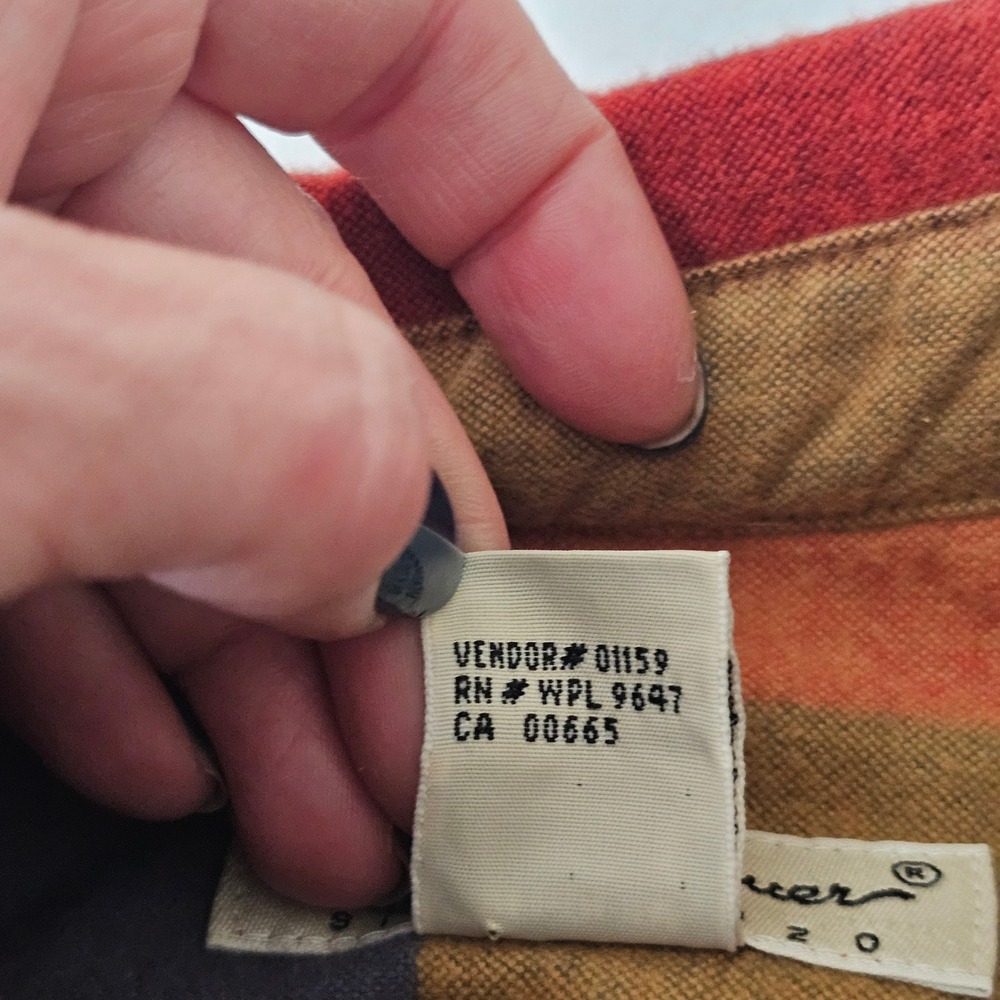 Vintage Eddie Bauer Half Zip Pullover Flannel Shirt L Multicolor Gorpcore Casual - Picture 11 of 11